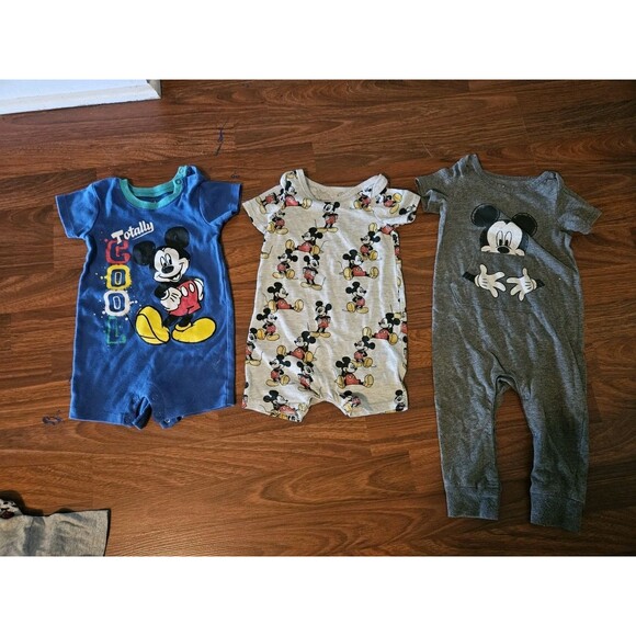 18-24m 2t Disney Mickey Mouse Toddler Clothes Bundle Lot Shirt, Pj, Romper - Picture 2 of 8